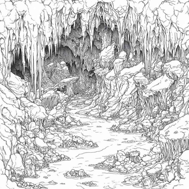 gruta para colorir 56