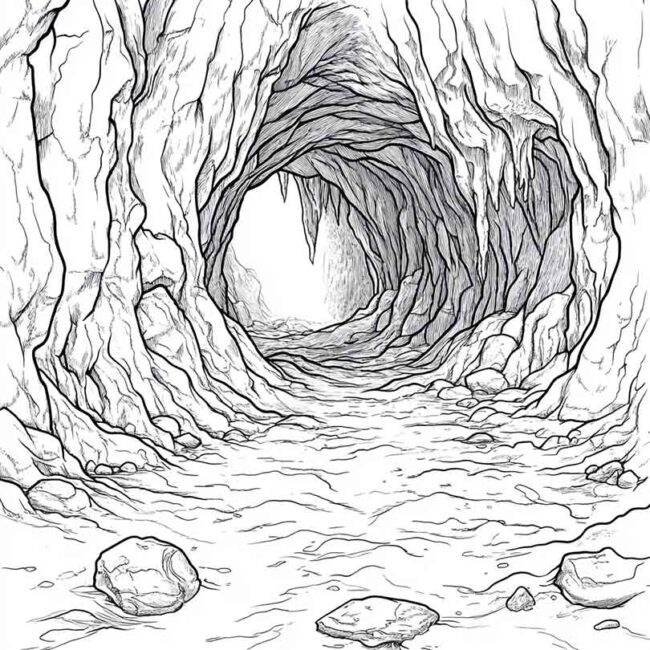 gruta para colorir 57