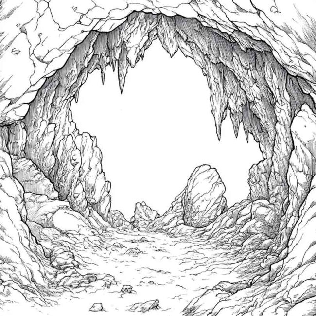 gruta para colorir 58