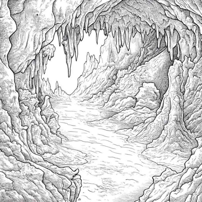 gruta para colorir 46