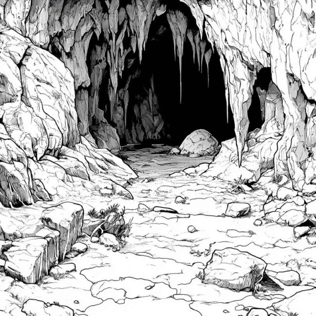 gruta para colorir 48