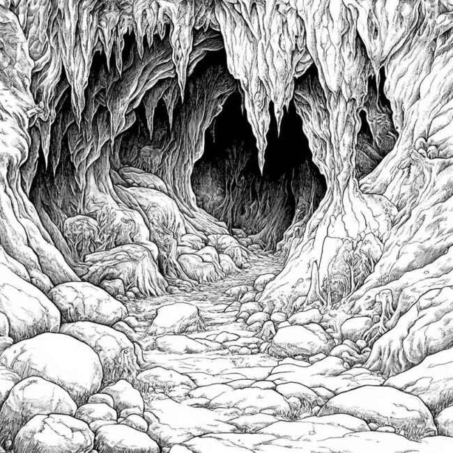 gruta para colorir 47