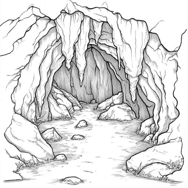 gruta para colorir 5