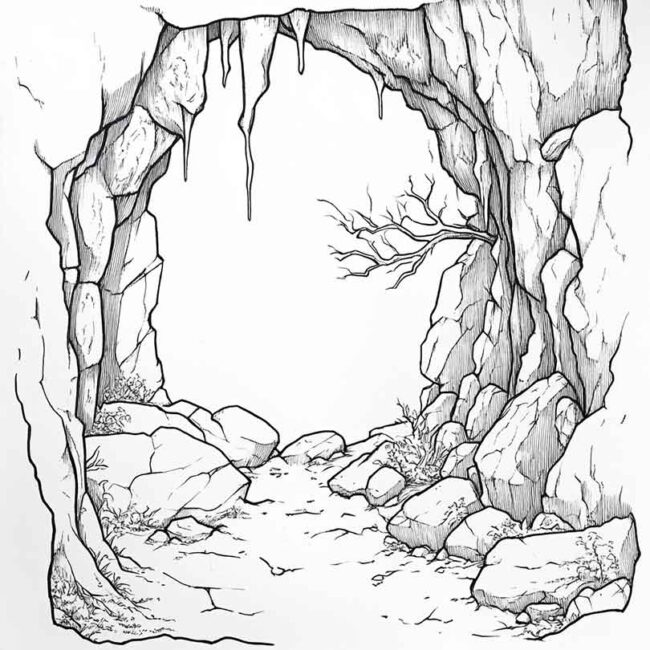 gruta para colorir 18