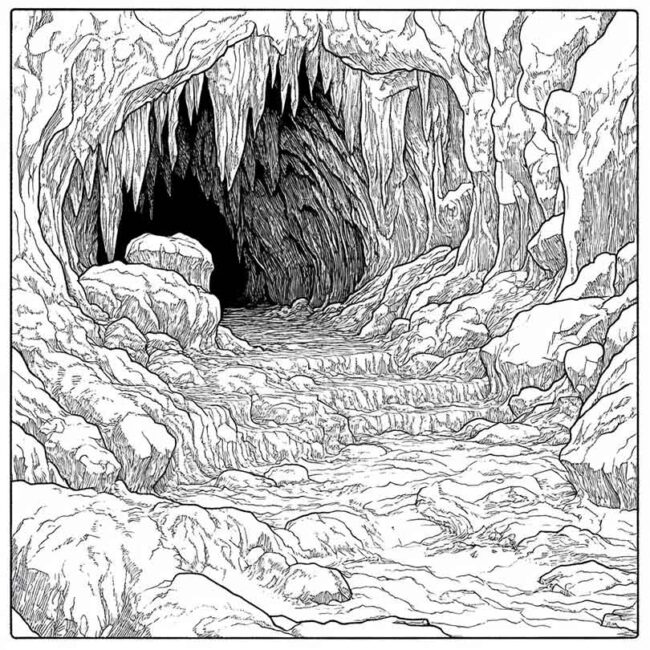 gruta para colorir 49