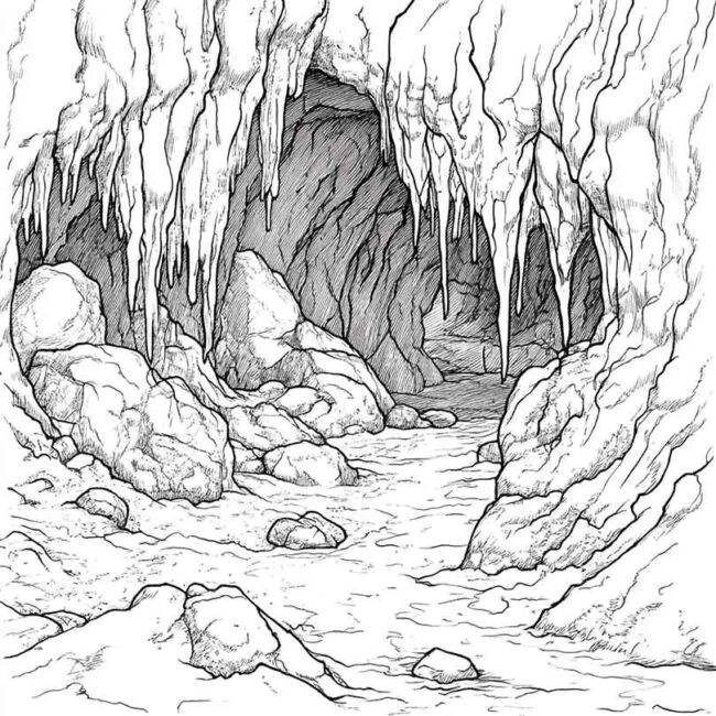 gruta para colorir 54