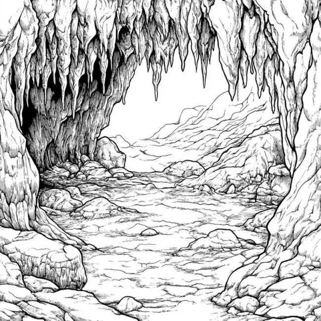 gruta para colorir 33