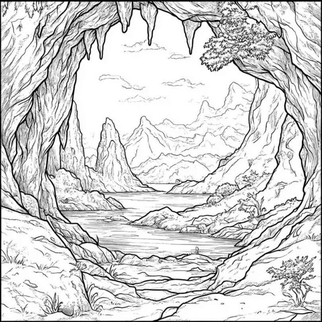 gruta para colorir 35