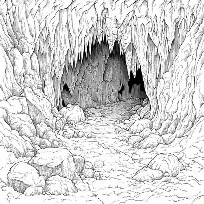 gruta para colorir 38
