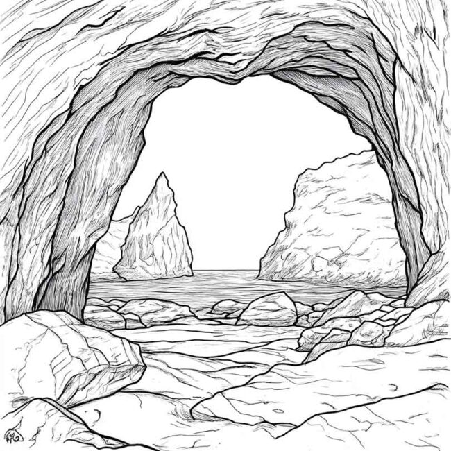 gruta para colorir 15