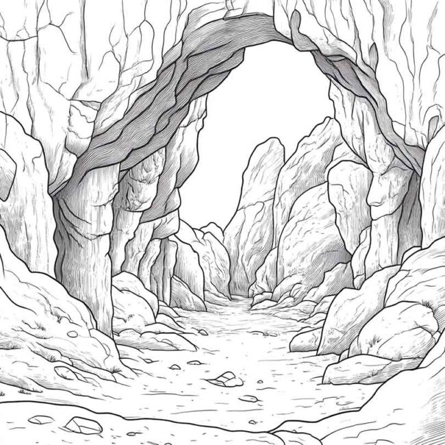gruta para colorir 10