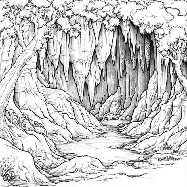 gruta para colorir 36