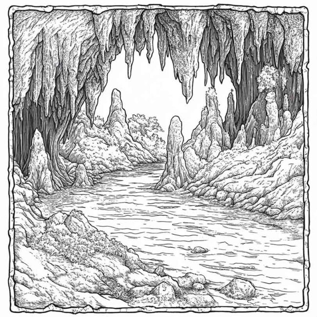 gruta para colorir 45