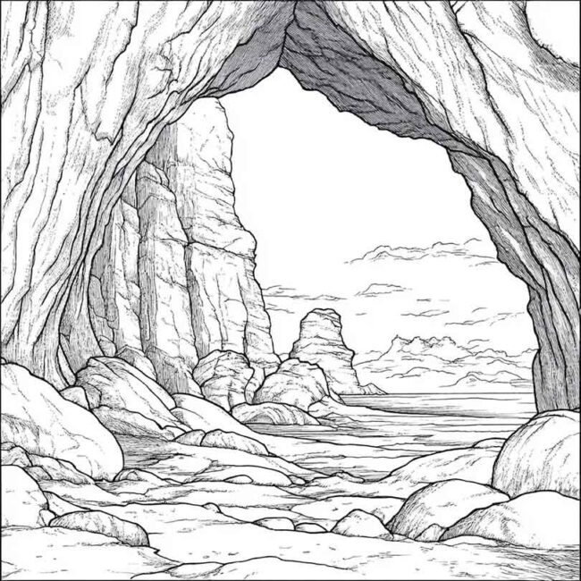 gruta para colorir 24