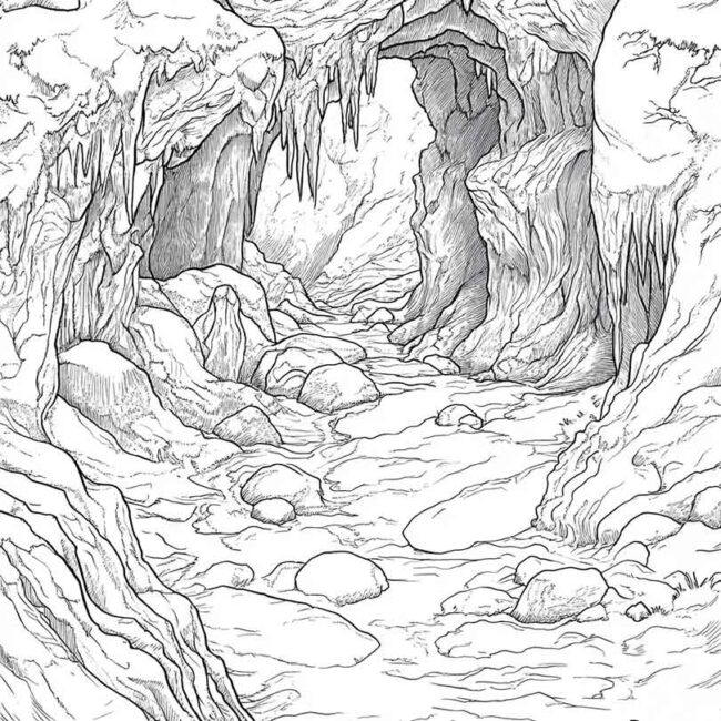 gruta para colorir 52