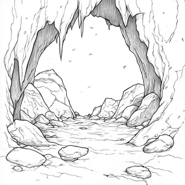 gruta para colorir 2