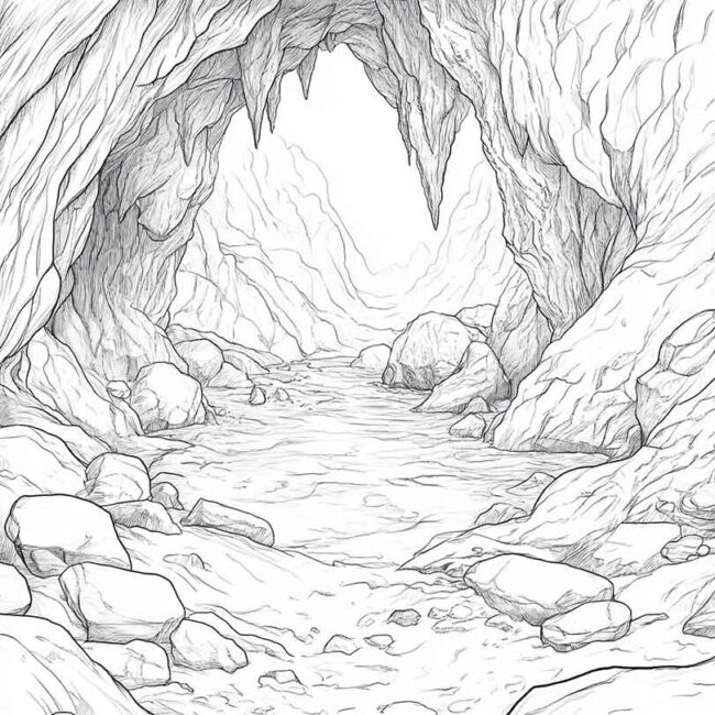 gruta para colorir 30