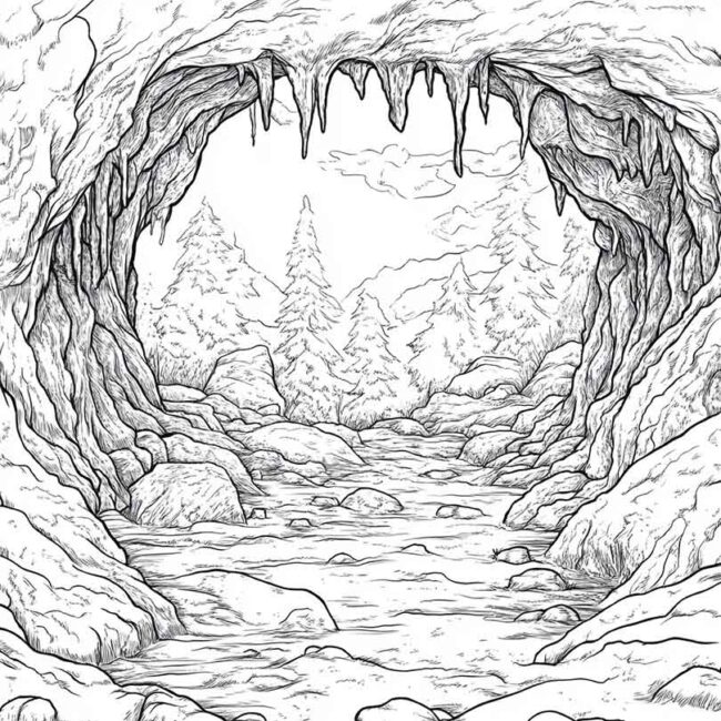 gruta para colorir 37