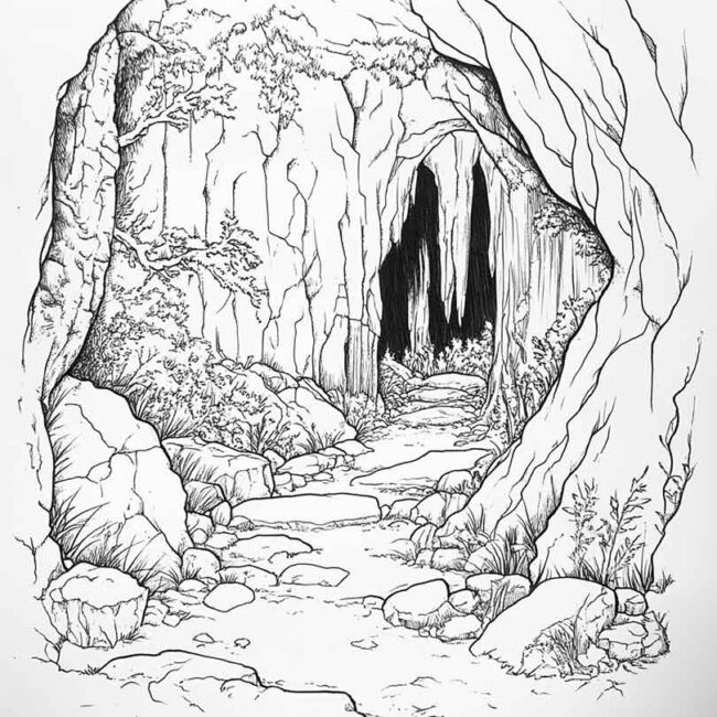 gruta para colorir 32