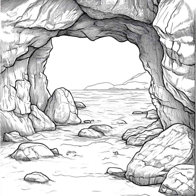 gruta para colorir 20
