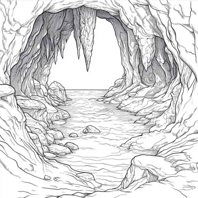 gruta para colorir 21