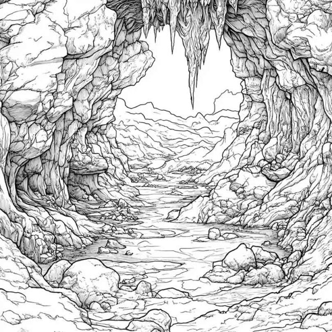 gruta para colorir 44