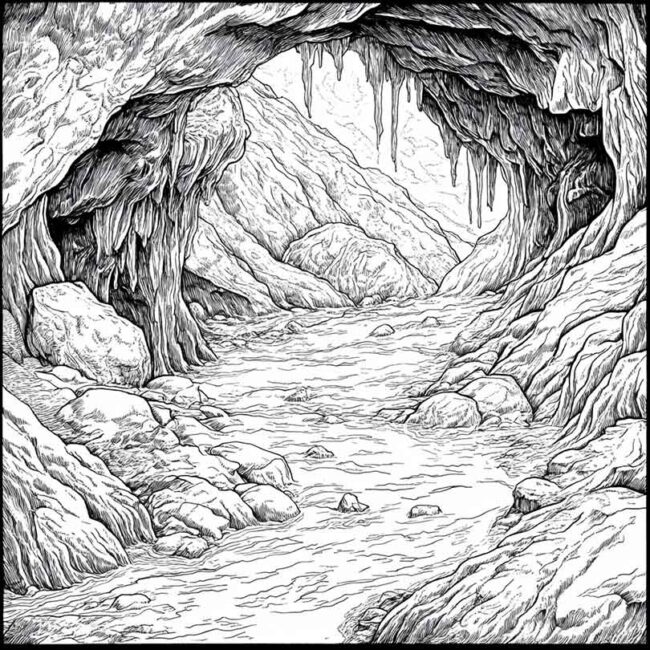 gruta para colorir 53