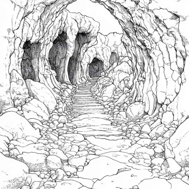gruta para colorir 26
