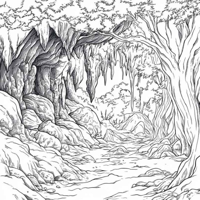 gruta para colorir 40