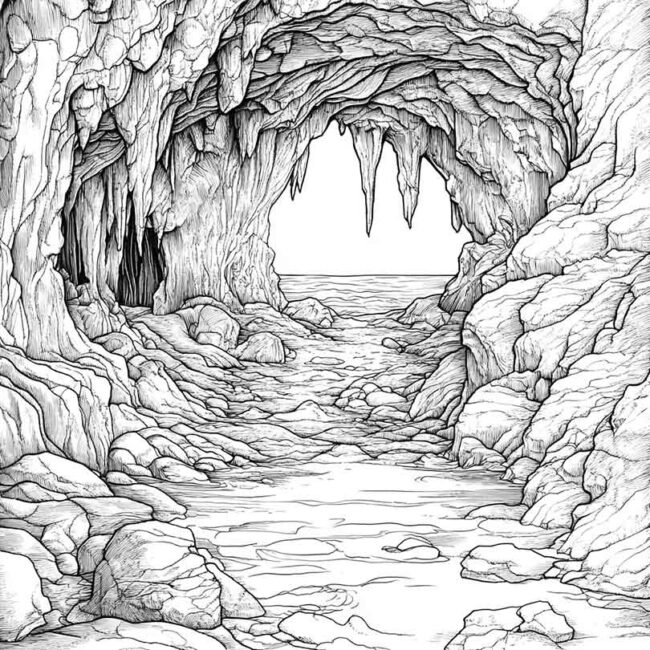 gruta para colorir 43