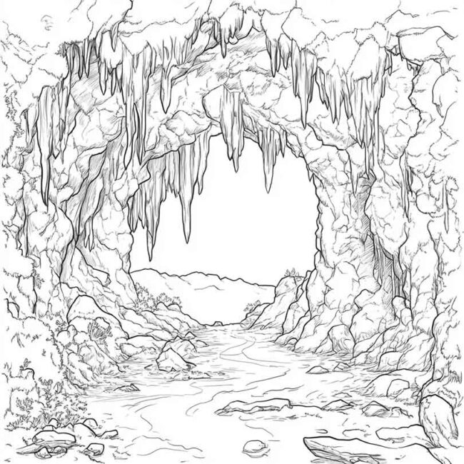 gruta para colorir 14