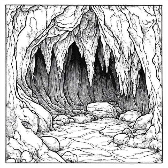 gruta para colorir 29
