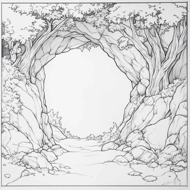 gruta para colorir 51