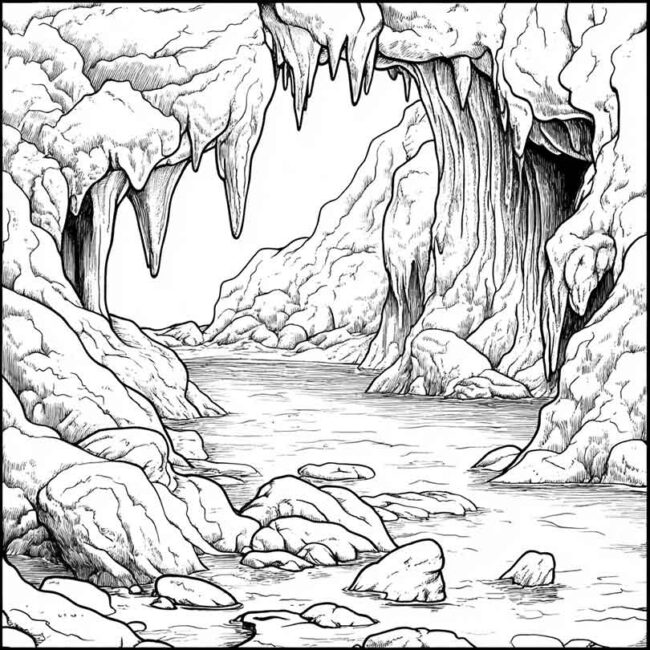 gruta para colorir 13