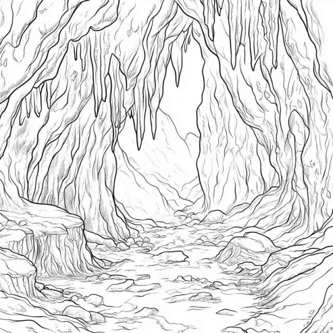 gruta para colorir 17