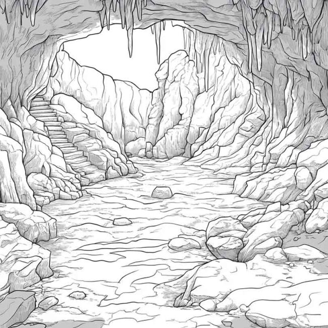 gruta para colorir 25