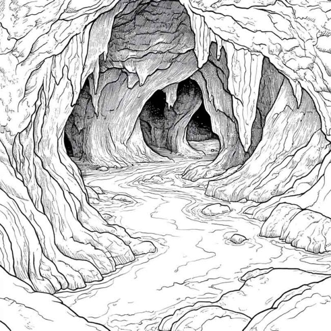gruta para colorir 27