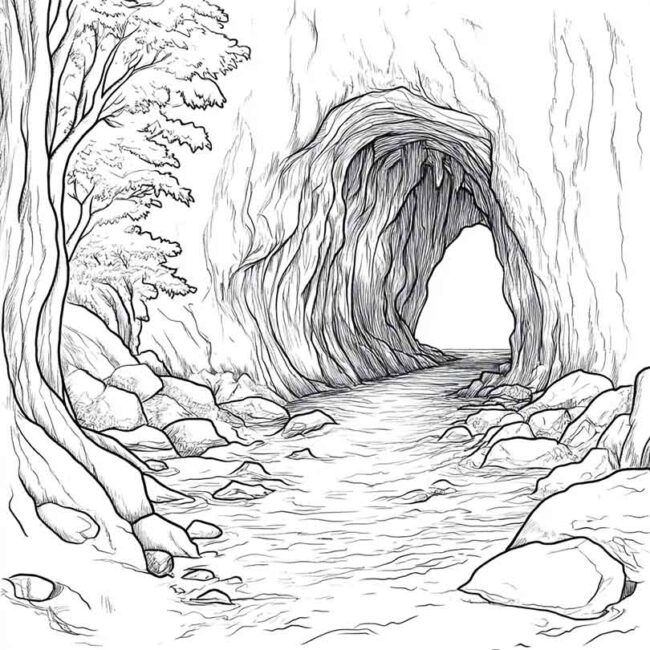 gruta para colorir 11