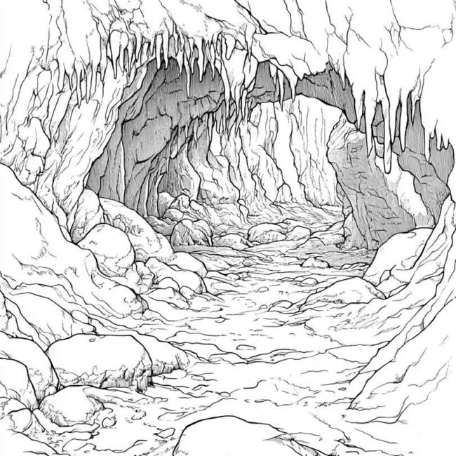 gruta para colorir 12