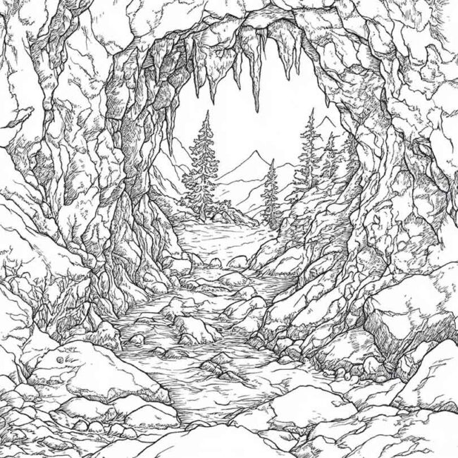 gruta para colorir 42