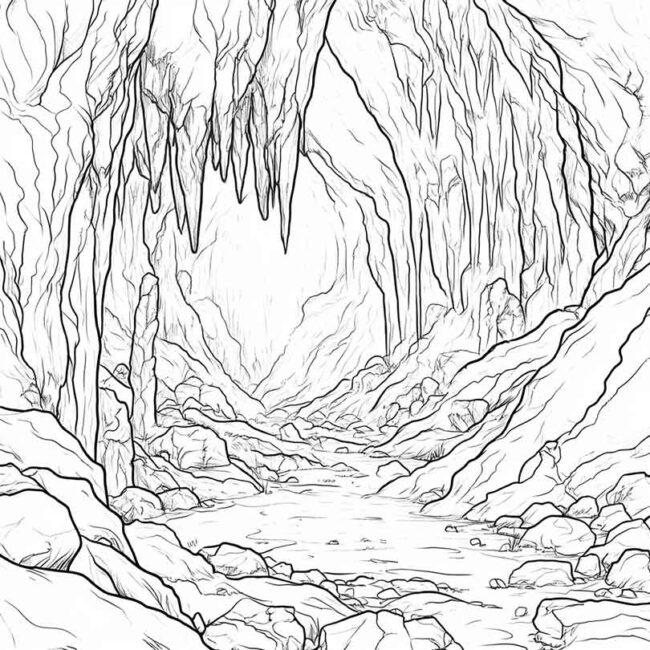 gruta para colorir 16