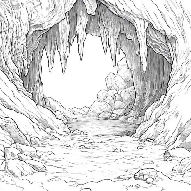 gruta para colorir 19