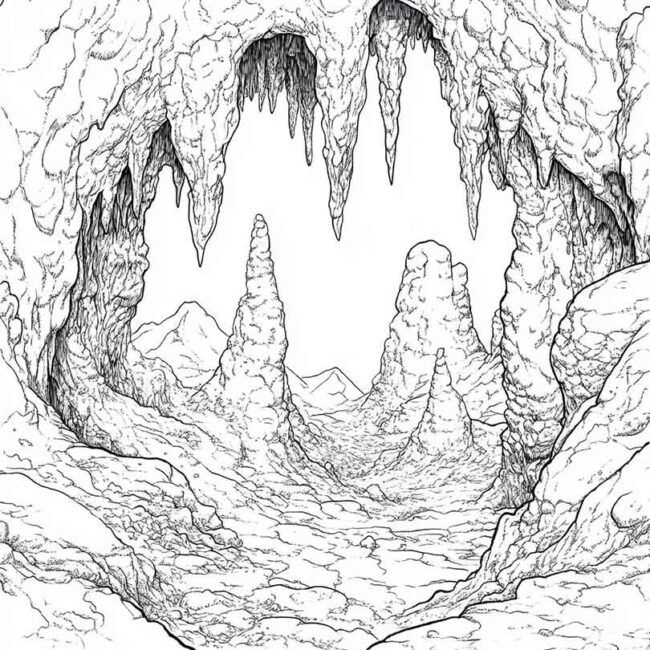 gruta para colorir 28