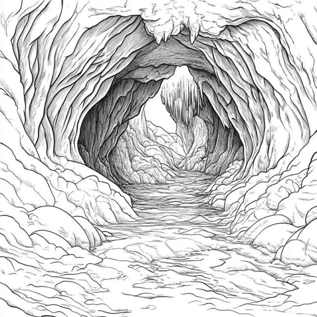 gruta para colorir 31