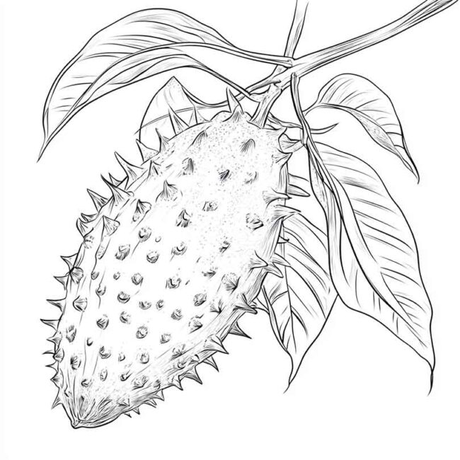 graviola para colorir 8