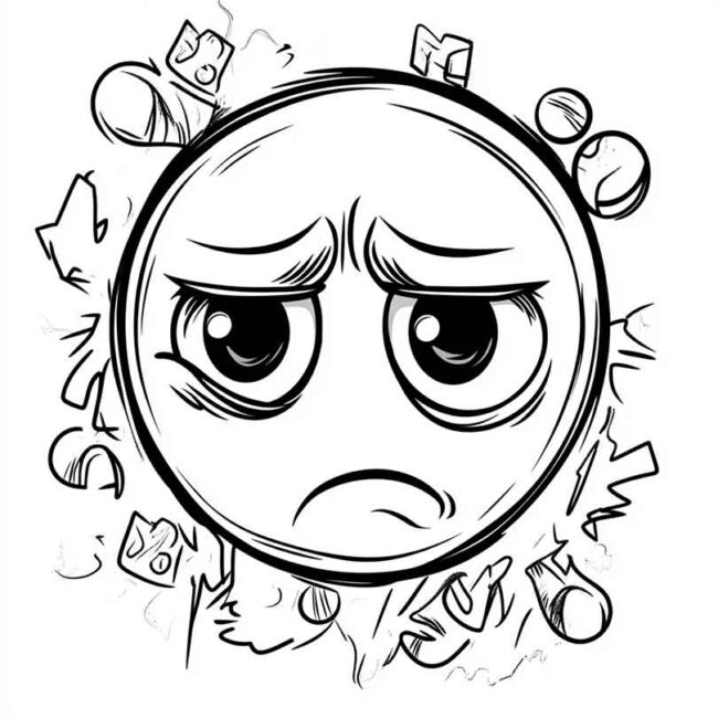 emoji de confuso para colorir 8 emoji de confuso para colorir 8