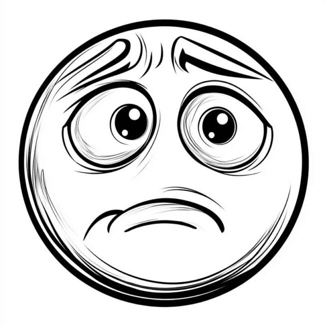 emoji de confuso para colorir 16 emoji de confuso para colorir 16