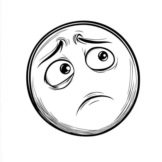 emoji de confuso para colorir 27 emoji de confuso para colorir 27
