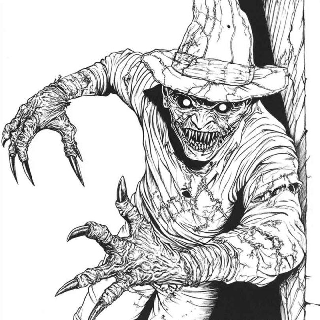Freddy Krueger para colorir 8 Freddy Krueger para colorir 8