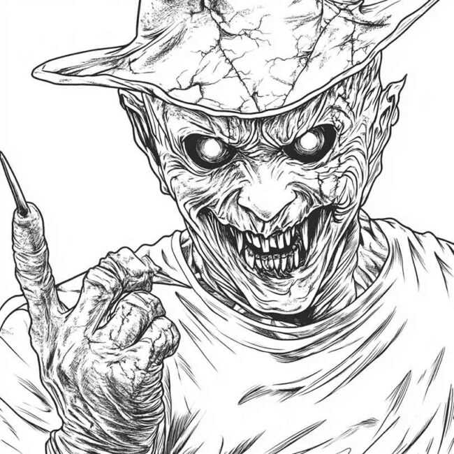 Freddy Krueger para colorir 5 Freddy Krueger para colorir 5